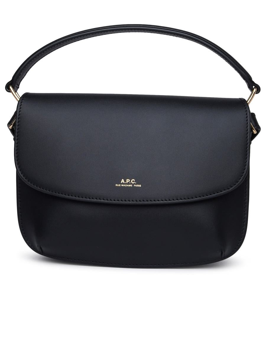 A.P.C. BLACK LEATHER BAG - 1