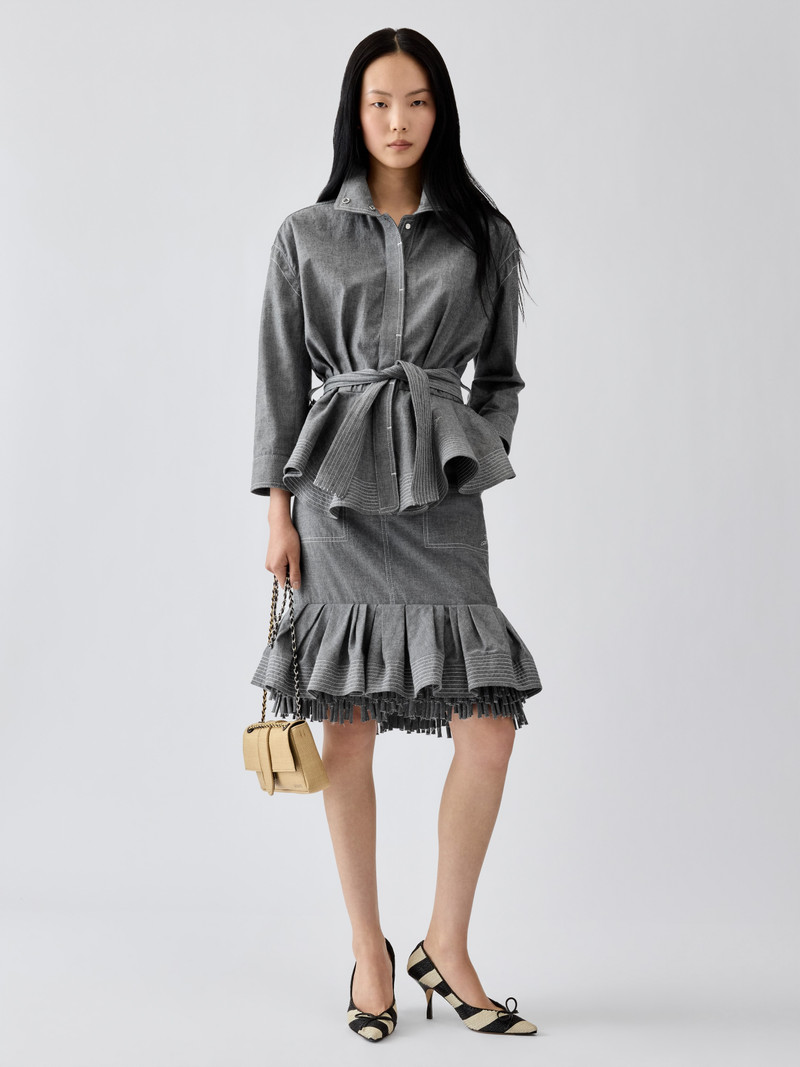 JACQUEMUS The Cabana de-Nîmes denim skirt outlook