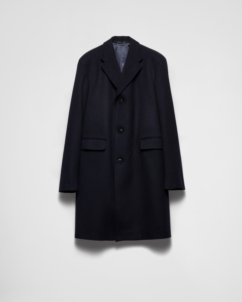 Single-breasted wool coat - 1
