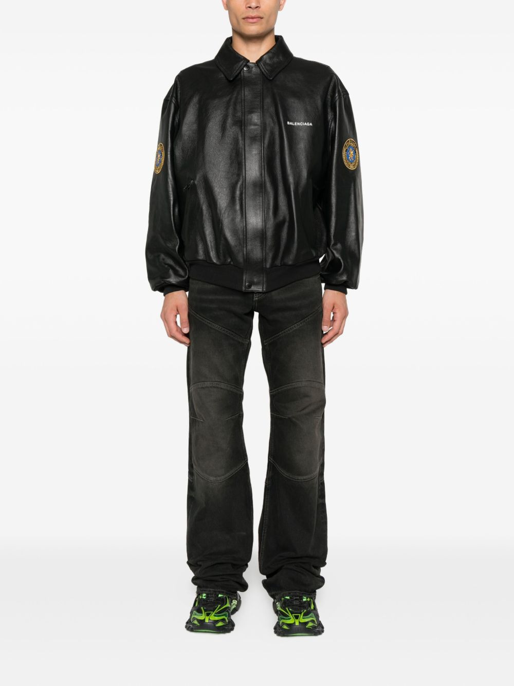 panelled raw-edge jeans - 3