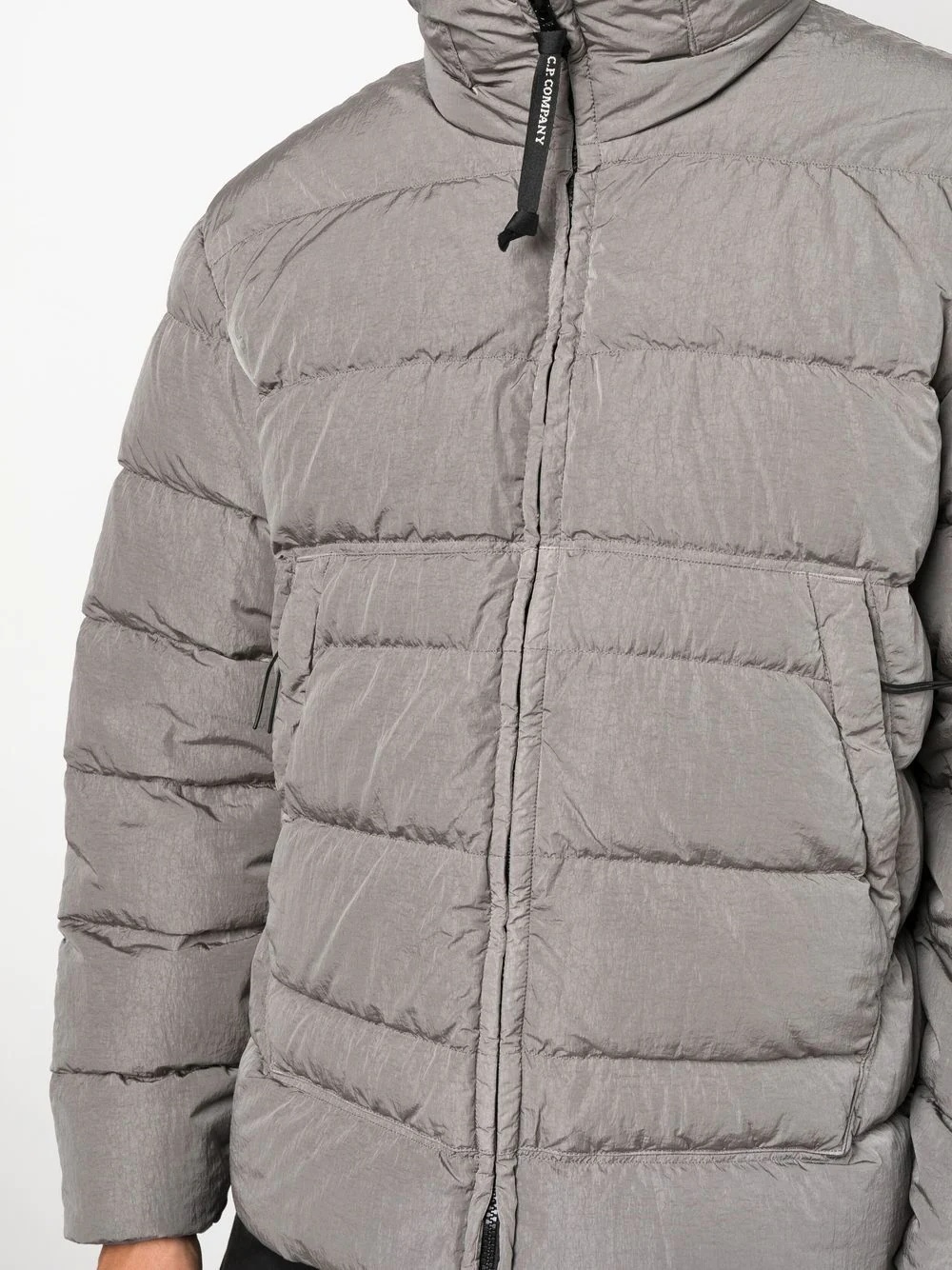 padded zip-up down jacket - 5