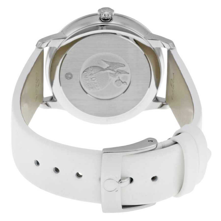 Omega De Ville White Diamond Dial White Satin Ladies Watch 42412336052001 - 3