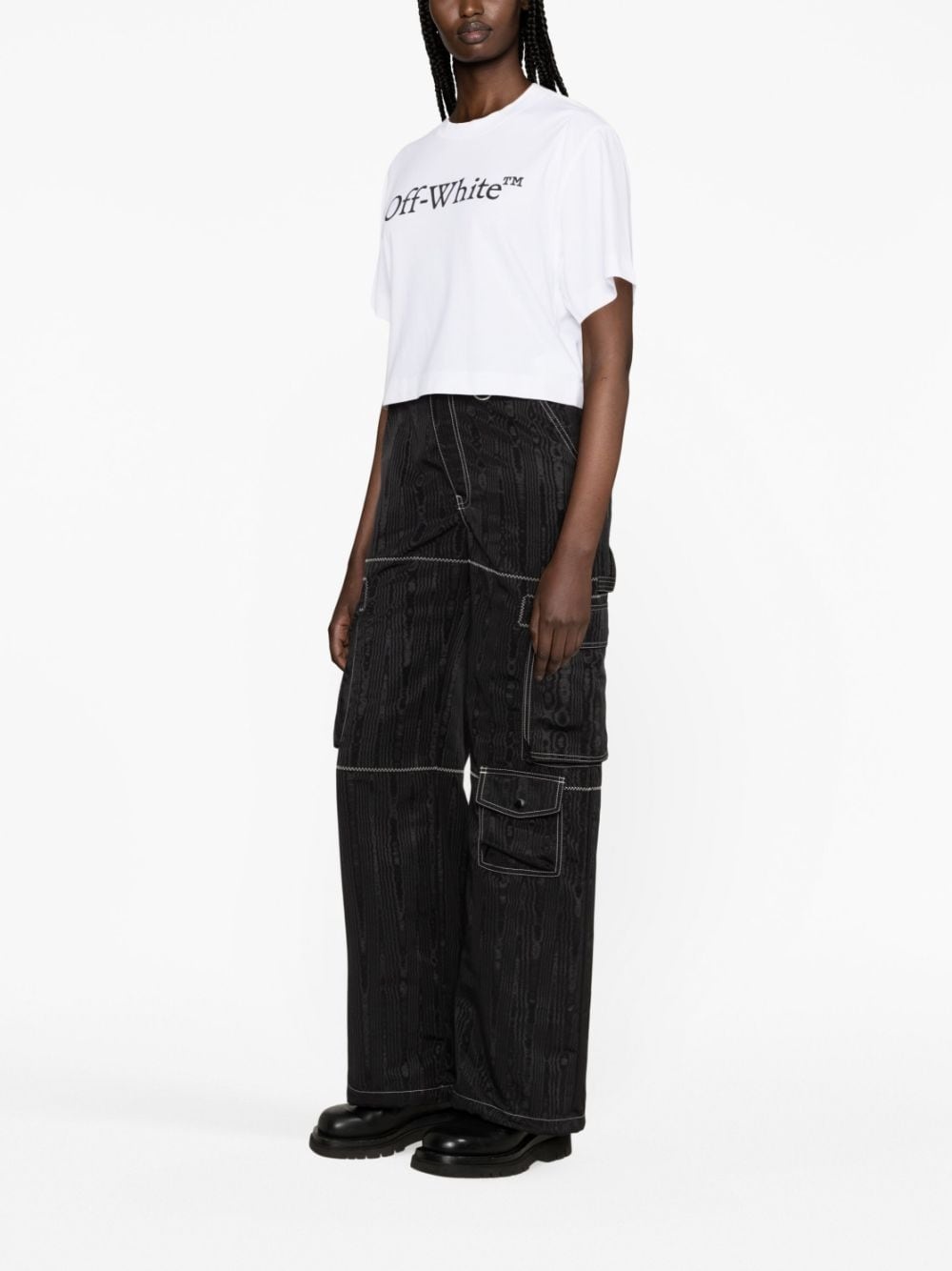 Big Logo Bookish cropped T-shirt - 4