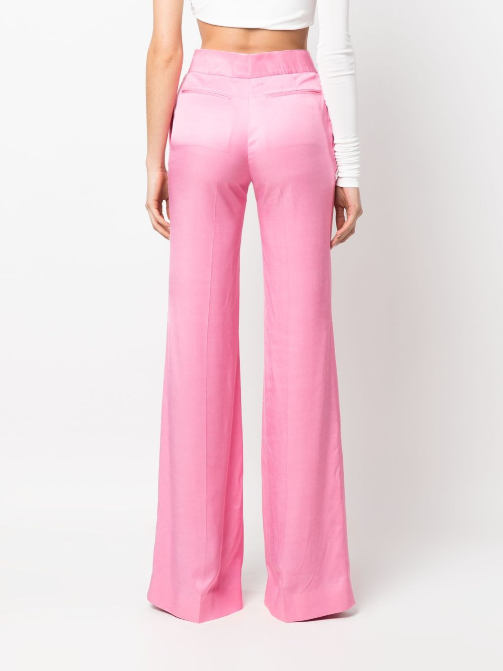 high-rise wide-leg trousers - 4