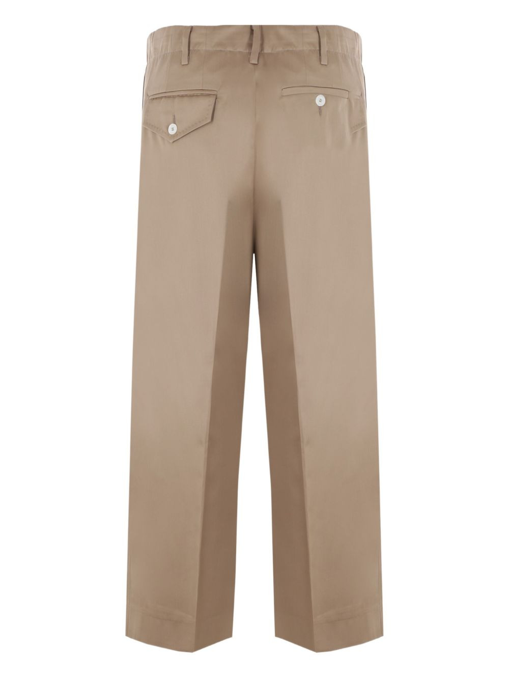 cropped cotton cargo trousers - 2