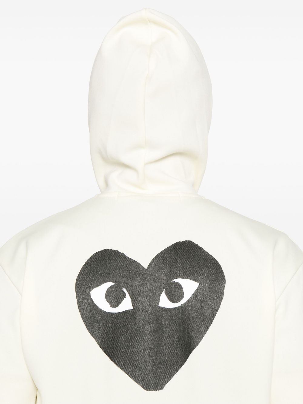 large heart-print zip-up hoodie - 5