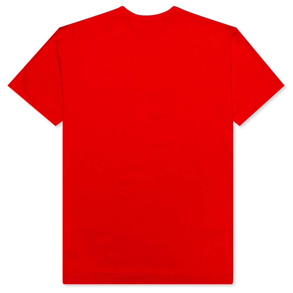 COMME DES GARCONS PLAY WOMEN'S DOUBLE HEARTS T-SHIRT - RED - 2