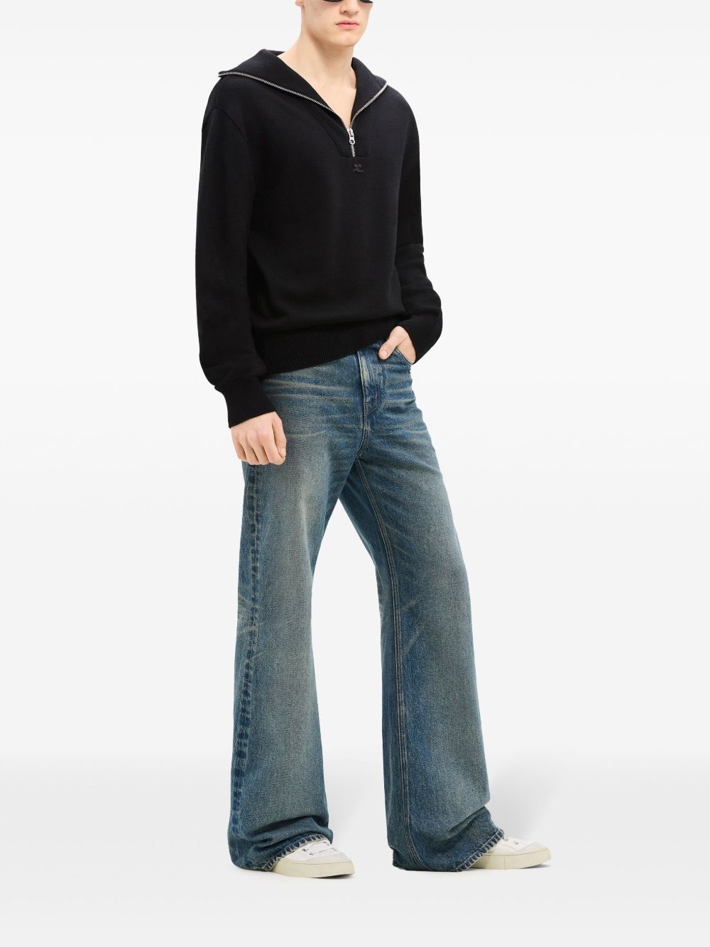 trucker wool sweater - 4