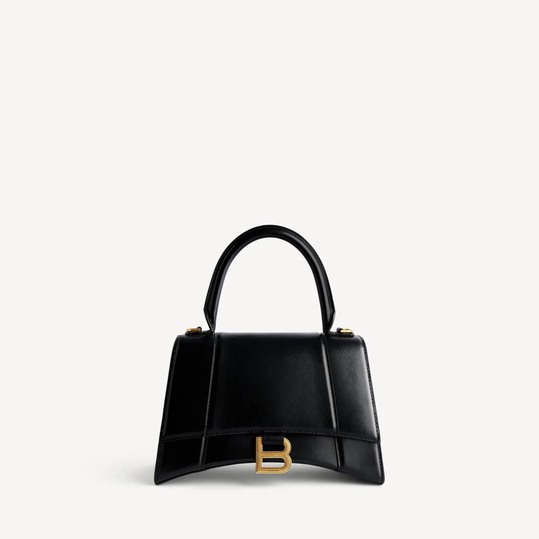 Women's Hourglass Small Handbag Box in Black - 1