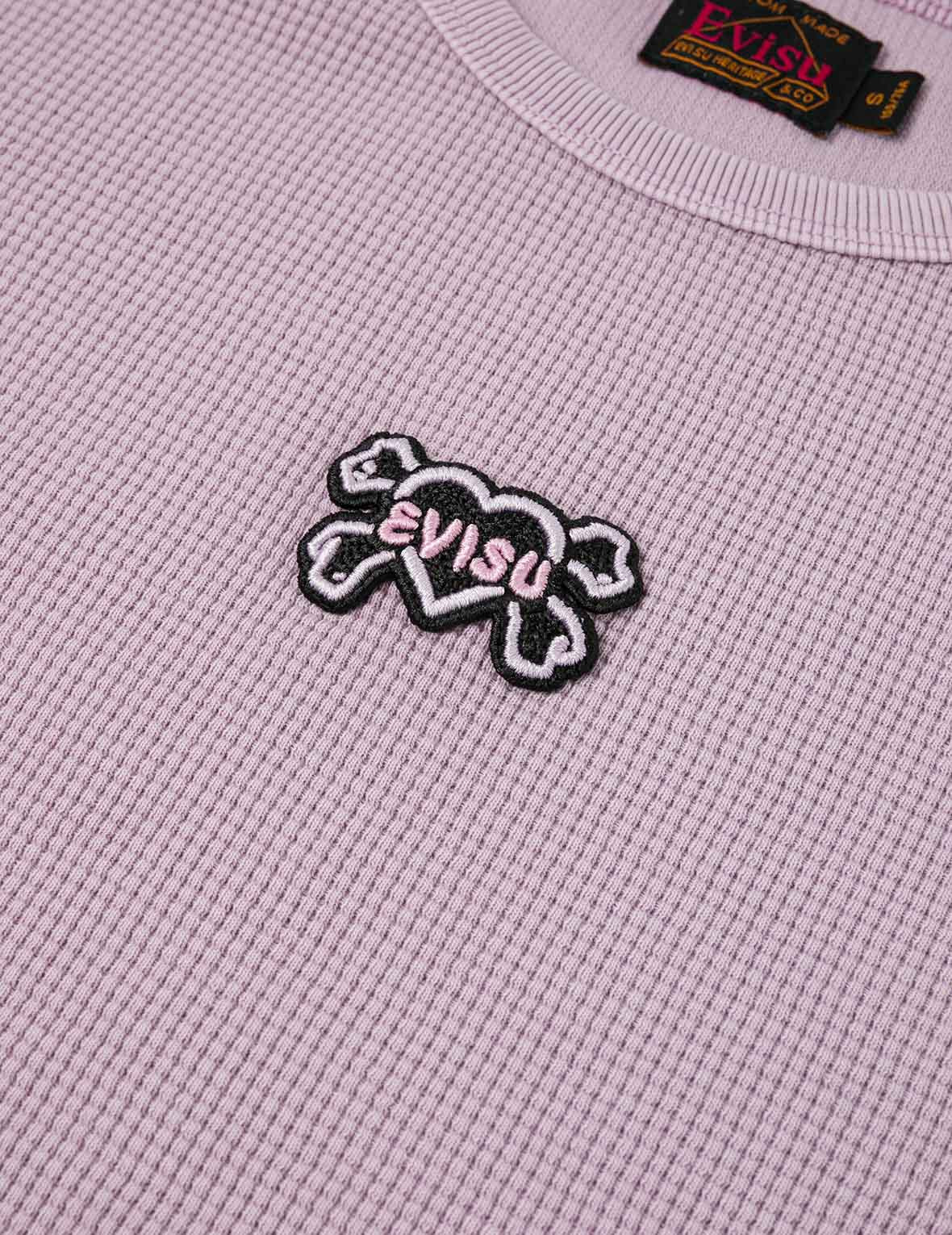 Heart-shaped Skull EVISU Patch Embroidery Fashion Fit Long-sleeve Top - 5