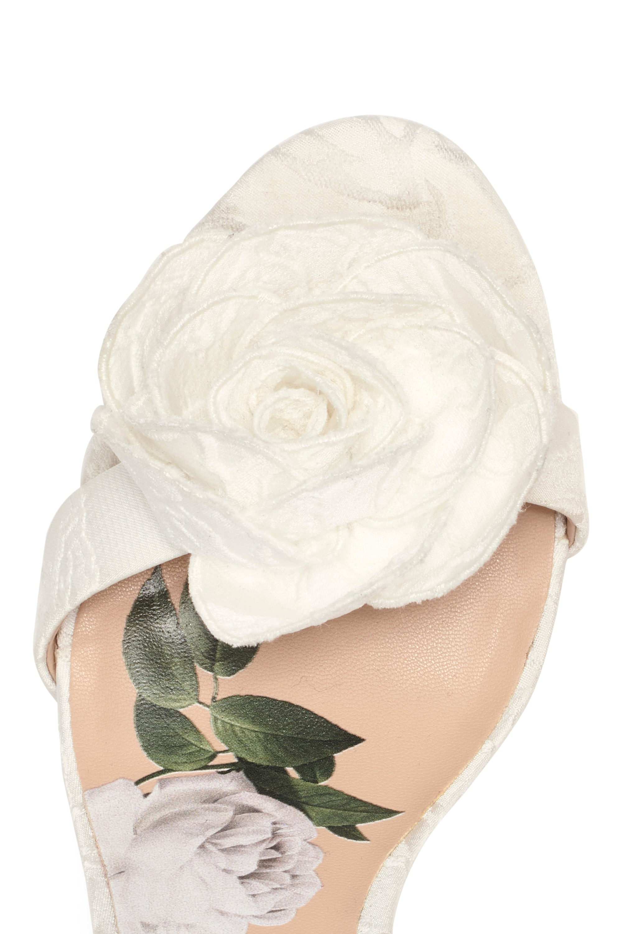 CHELSEA WITH ROSE OPEN TOE - OFF WHITE - 3