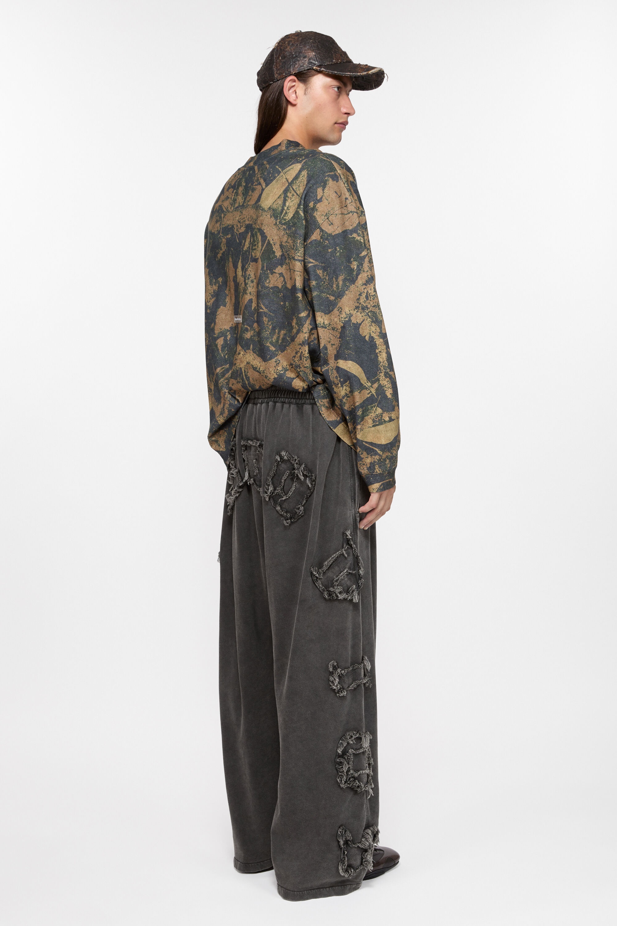 Logo cargo sweatpants - Faded black - 3