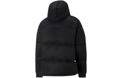 PUMA PUMA Logo MMQ Faux Leather Down Jacket 'Black' 535786-01 outlook
