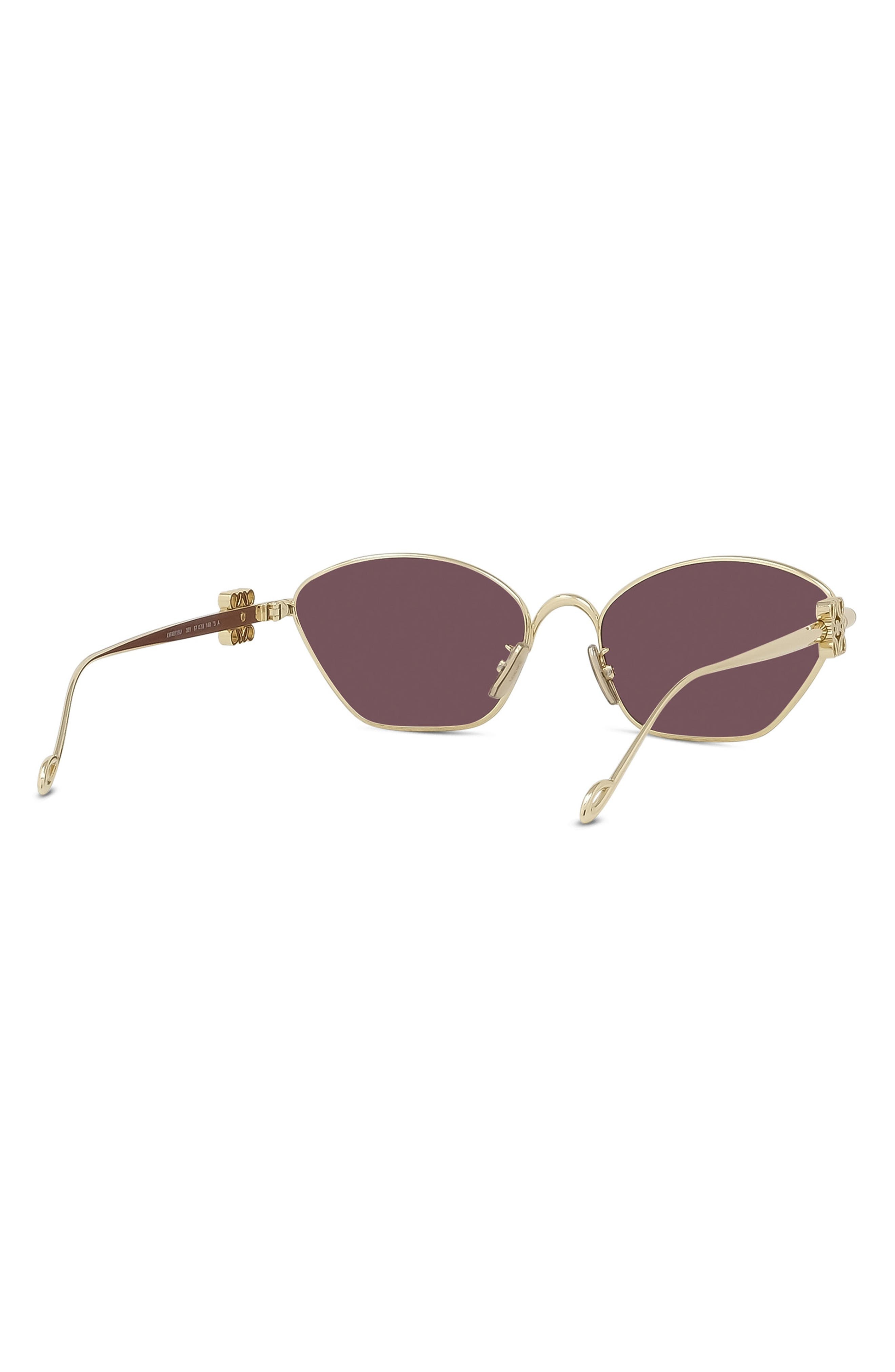 Loewe 57mm Cat Eye Sunglasses in Shiny Endura Gold /Violet at Nordstrom - 6