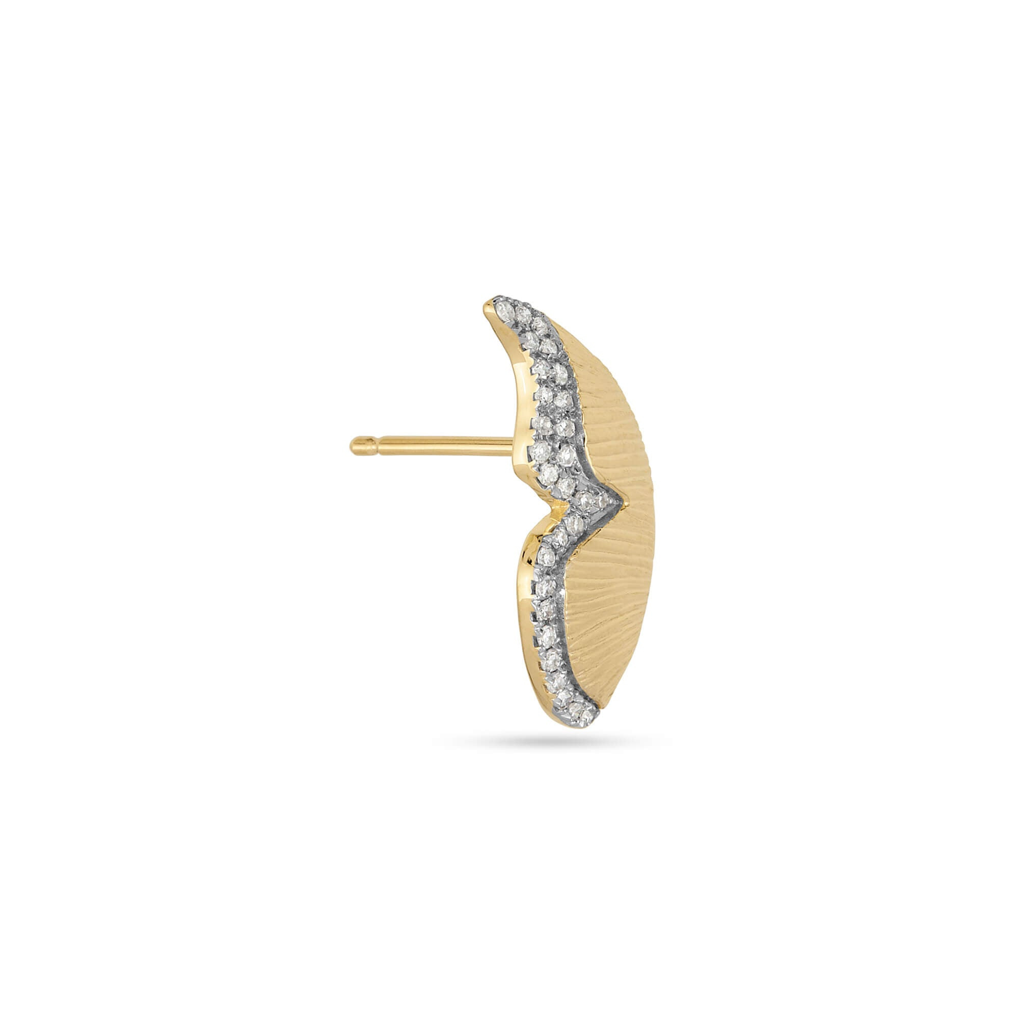 Pave Diamond Butterfly Wings Earrings - 3