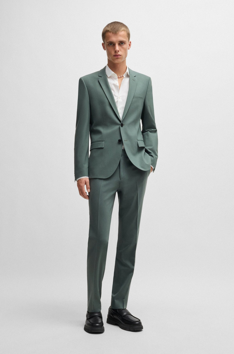HUGO EXTRA-SLIM-FIT SUIT JACKET IN WOOL-BLEND POPLIN outlook