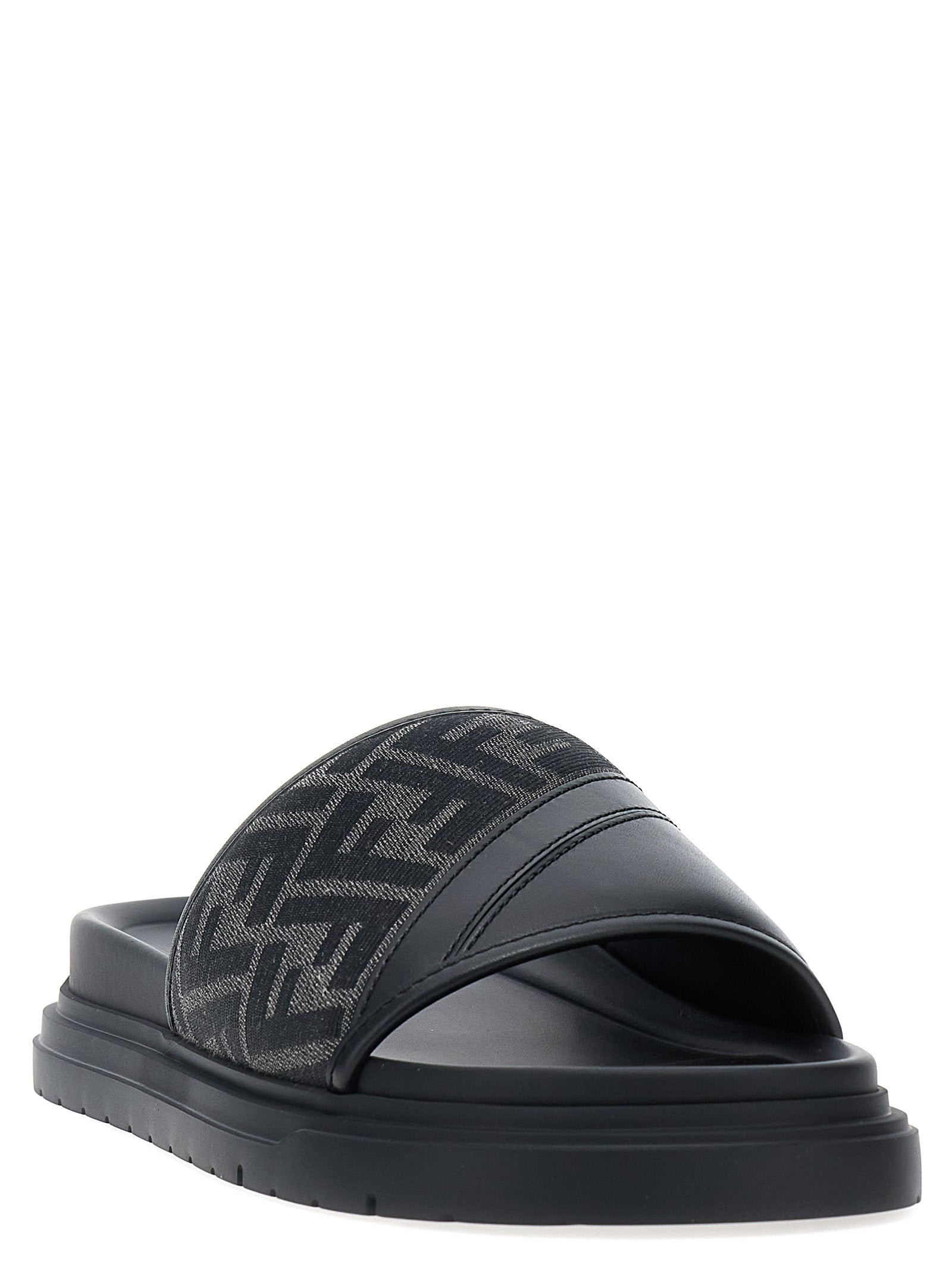 Fendi Diagonal Sandals Black - 2