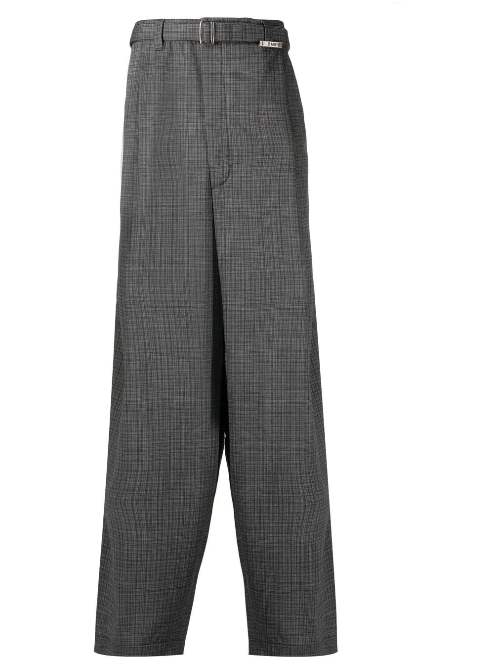 belted wool trousers - 1