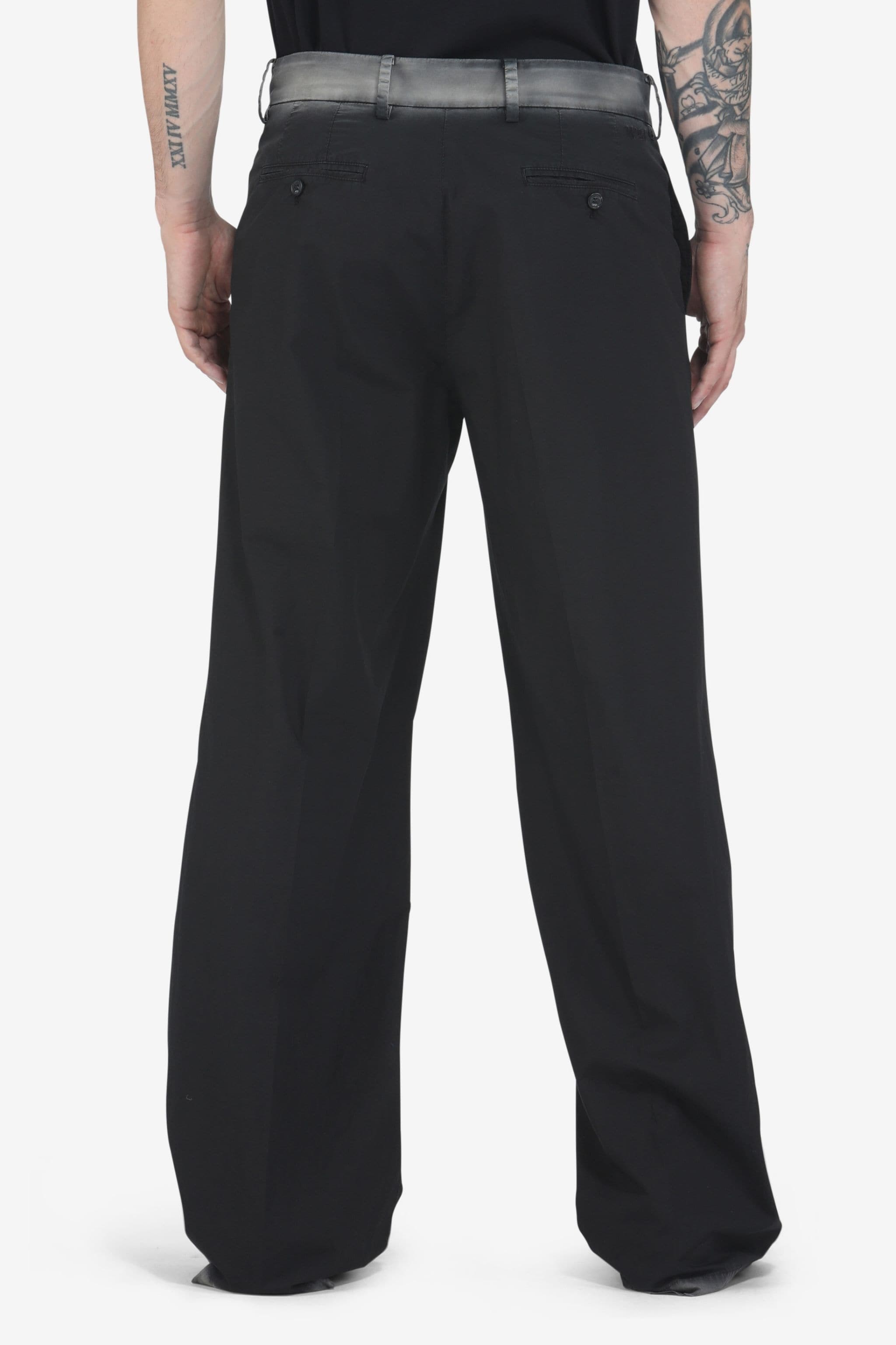 ACID-WASH WIDE-LEG TROUSERS - 2