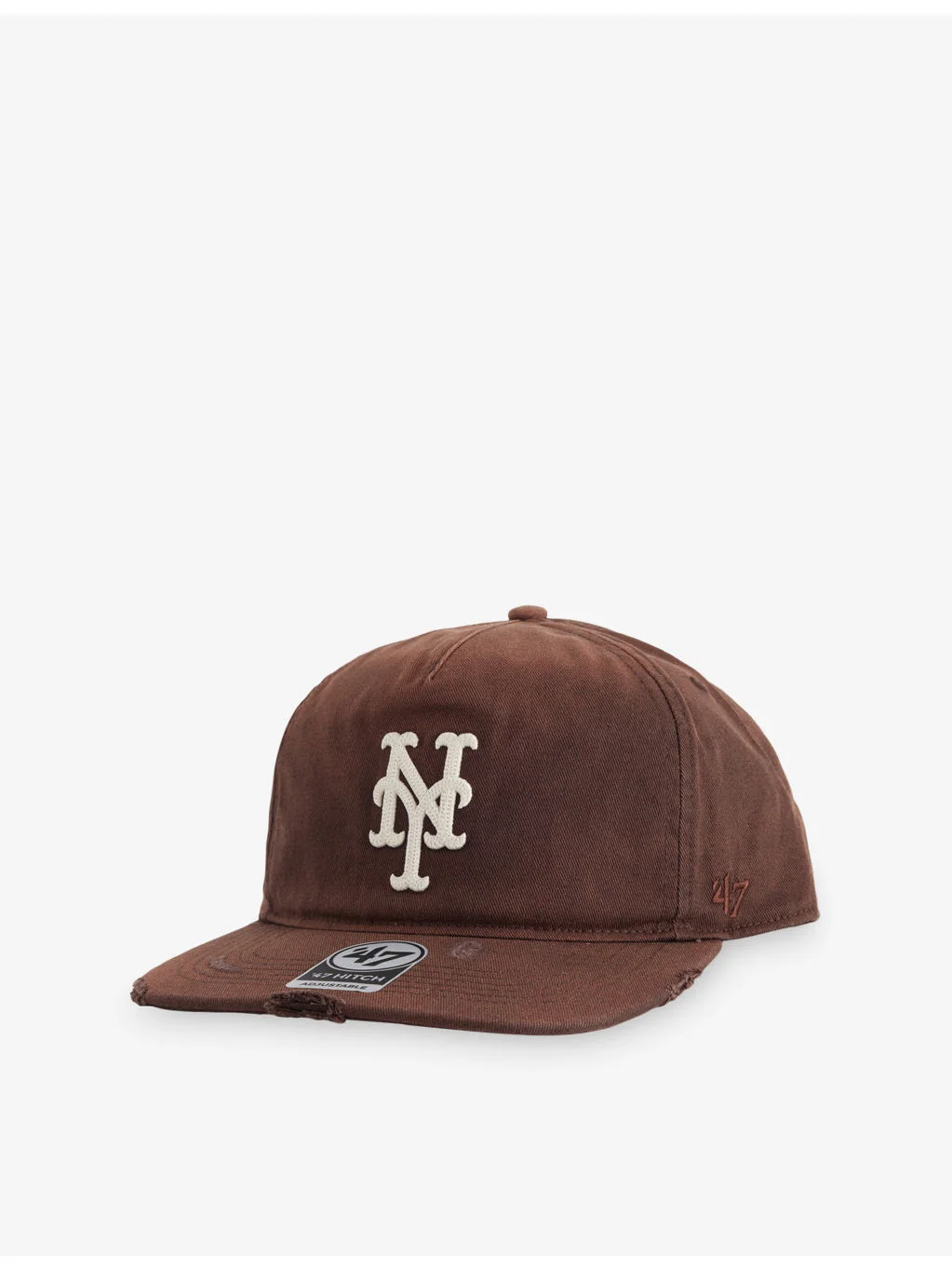 Embroidered-Logo NY Cotton Baseball Cap - 1