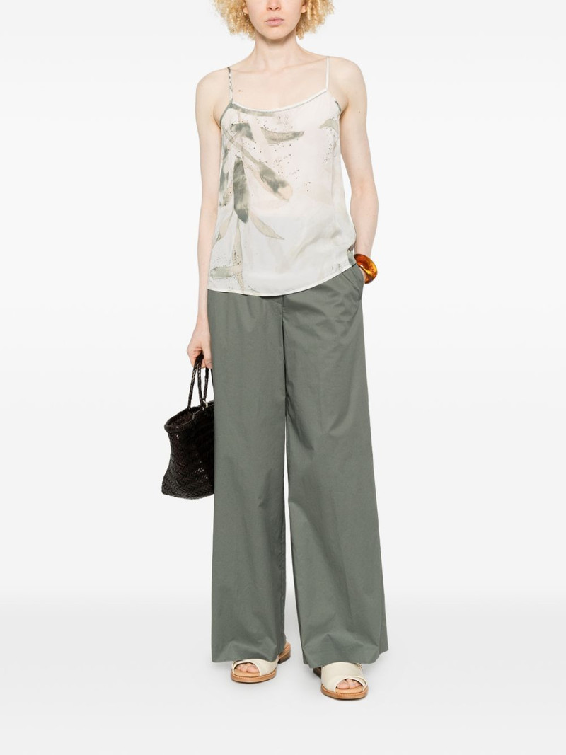 PESERICO leaf-print top outlook