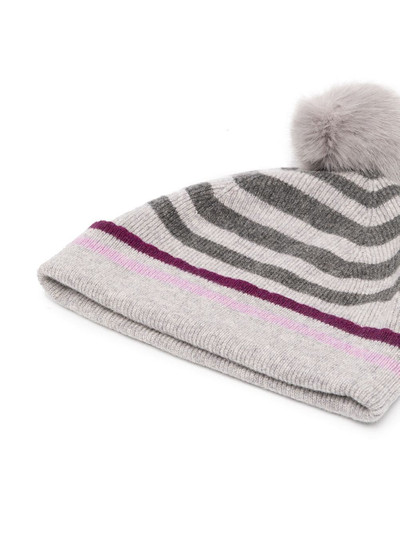 Paul Smith striped pompom hat outlook