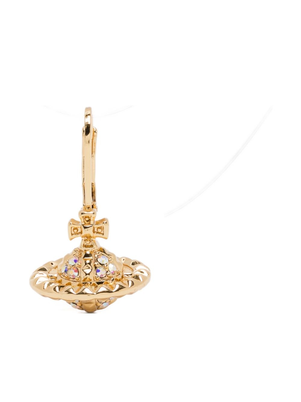 crystal-embellished orb earrings - 1