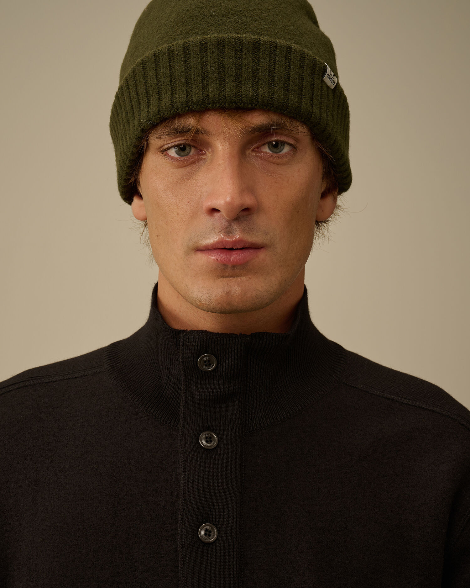 Merino Wool Felted Half Button Sweater - 6