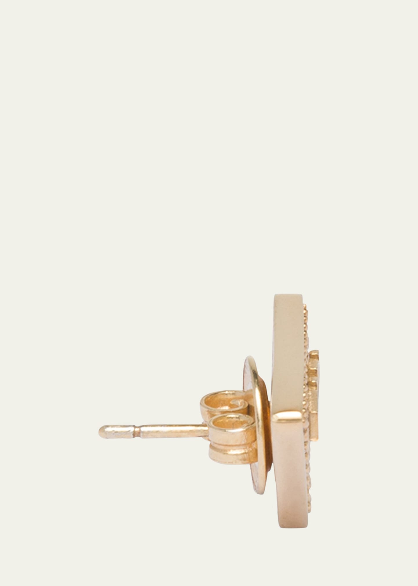 Crystal Logo Symbole Stud Earrings - 4