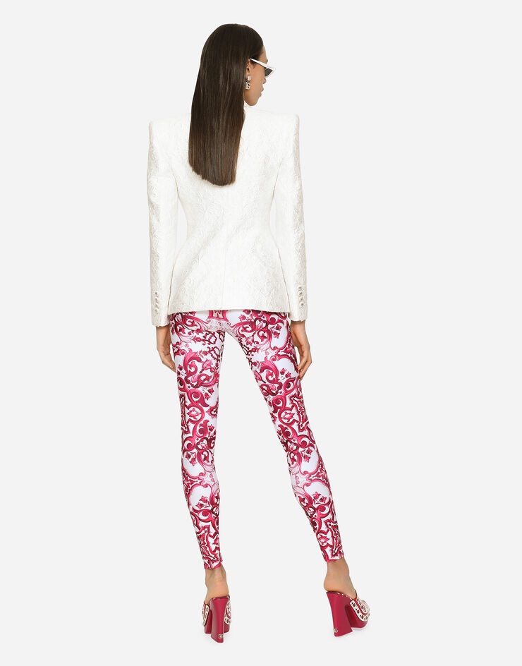 Majolica-print jersey leggings - 3