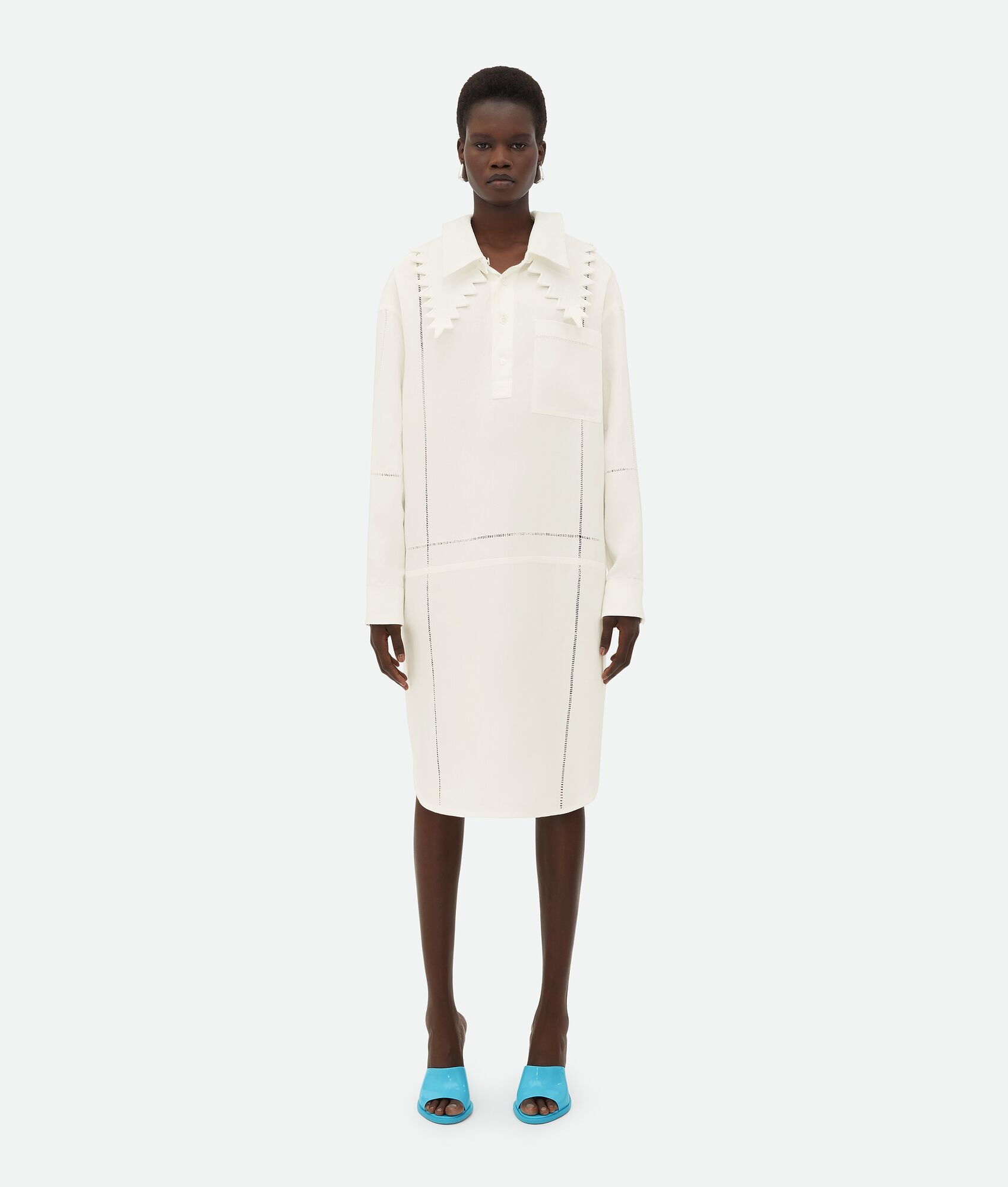 English Embroidery Linen Dress - 1