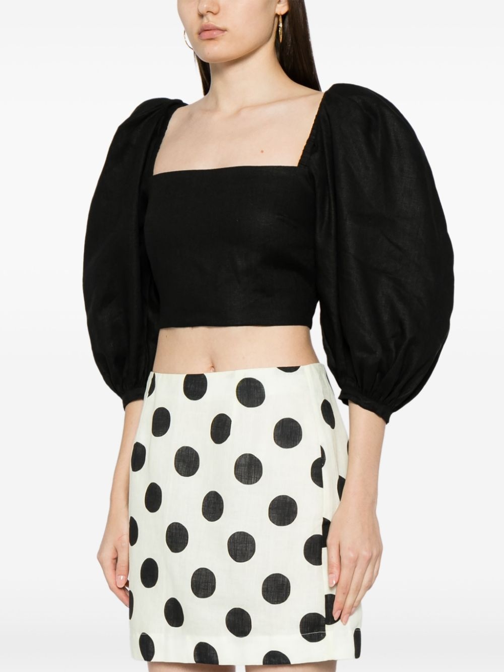 Sami cropped linen blouse - 3