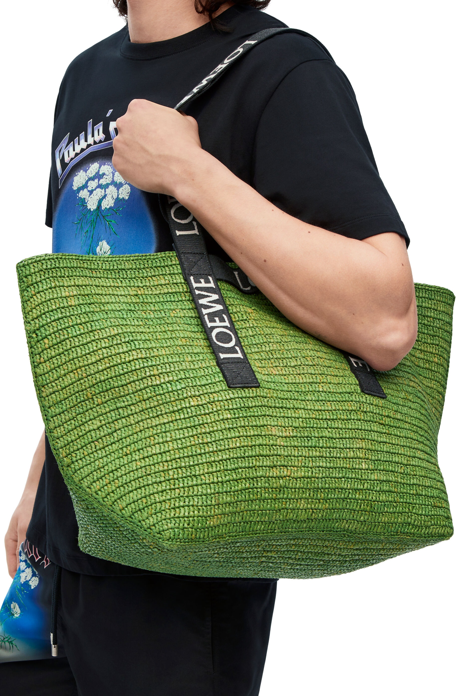 Fold Shopper in raffia - 2