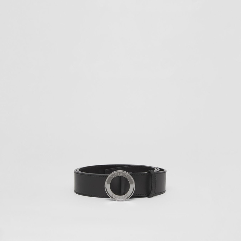 Engraved Buckle Leather Belt 4