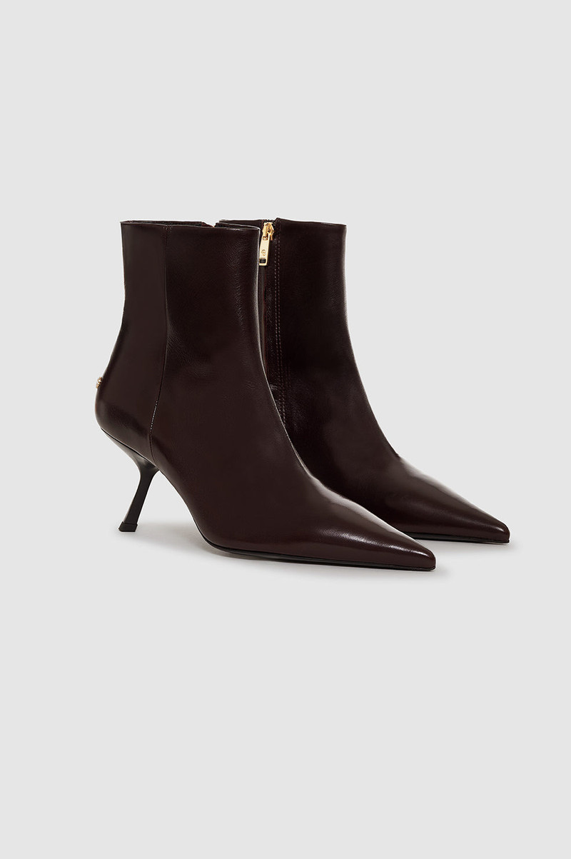 Hilda High Heel Boots - Burgundy 4