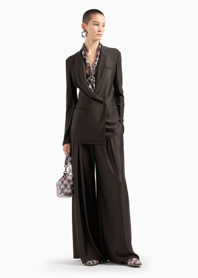 GIORGIO ARMANI ASV wide trousers with pleats in double viscose jersey outlook