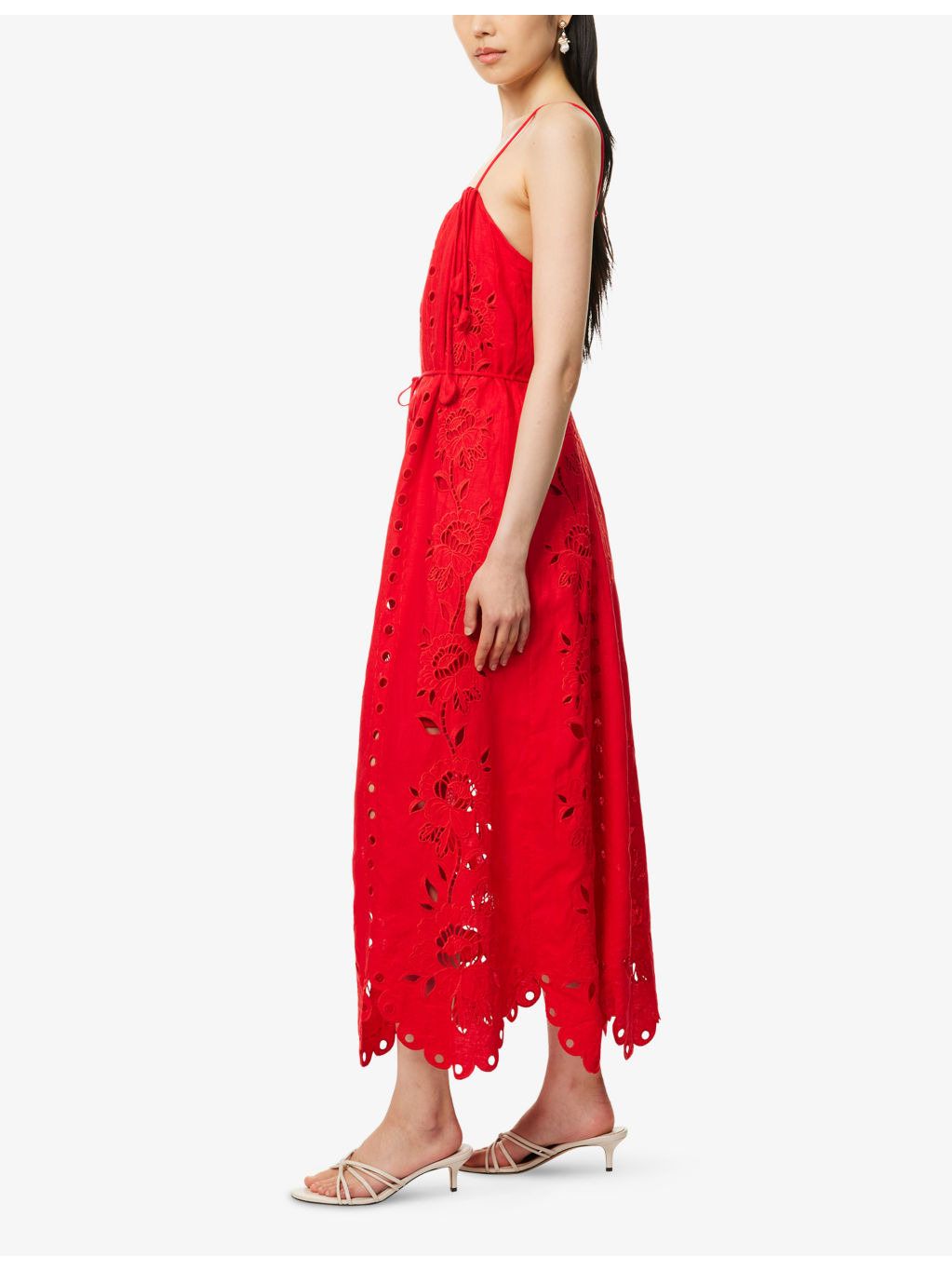 Richelieu Embroidered Linen-Blend Maxi Dress - 3