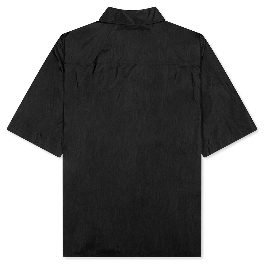 SILK AND NYLON SHIRT - BLACK - 2