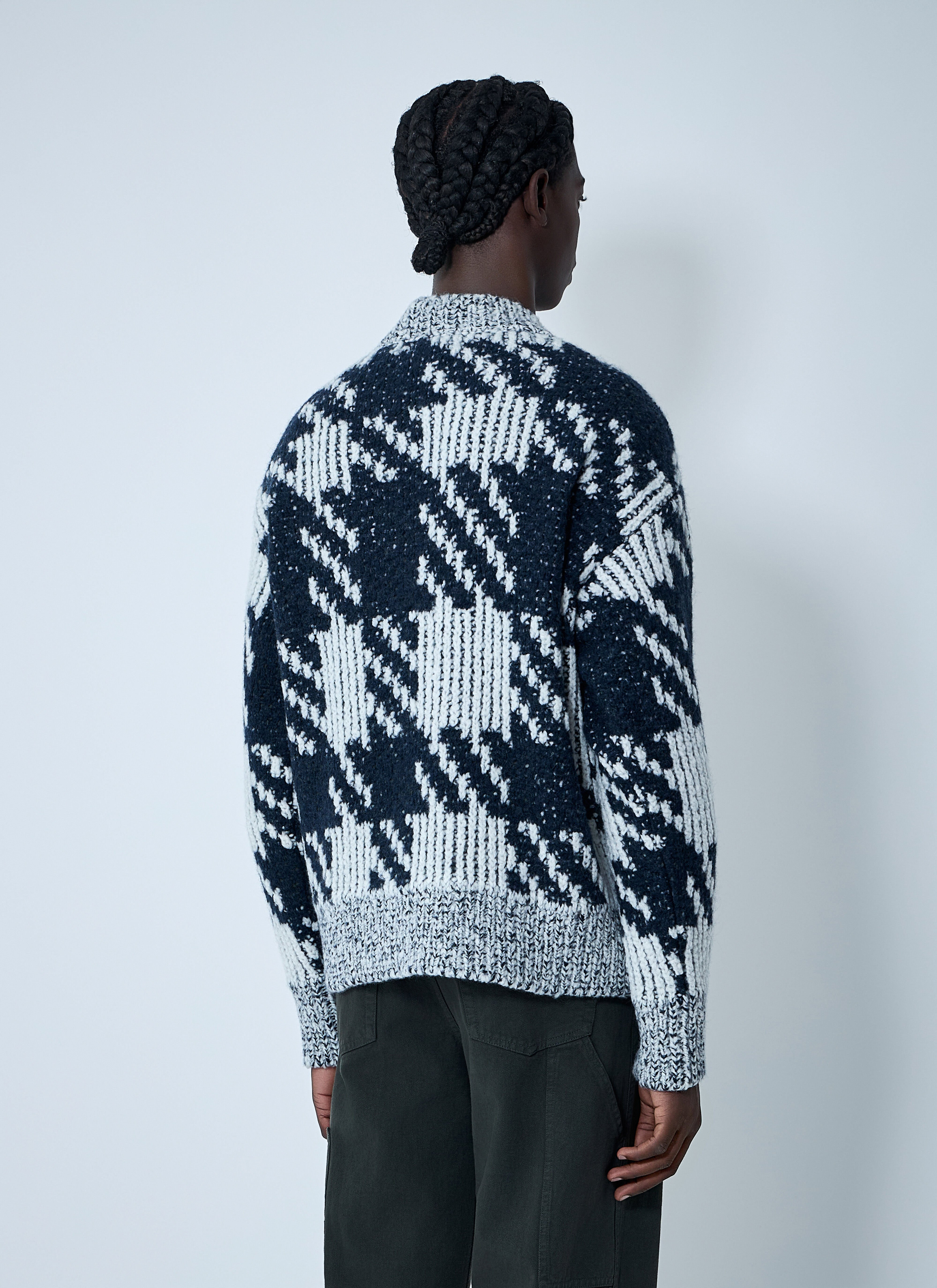 Check Wool-Blend Sweater - 4