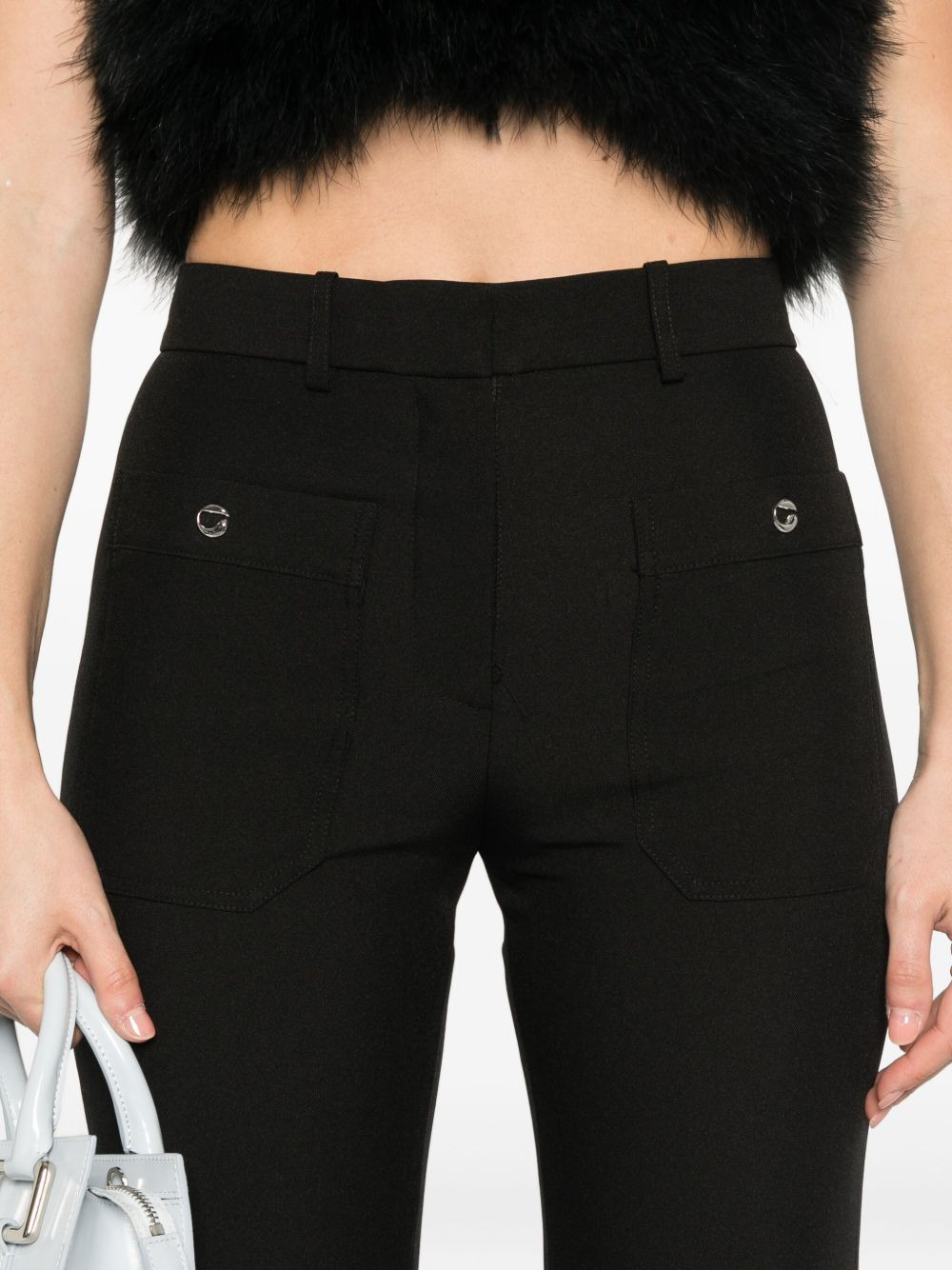 button-embellished tailored trousers - 5