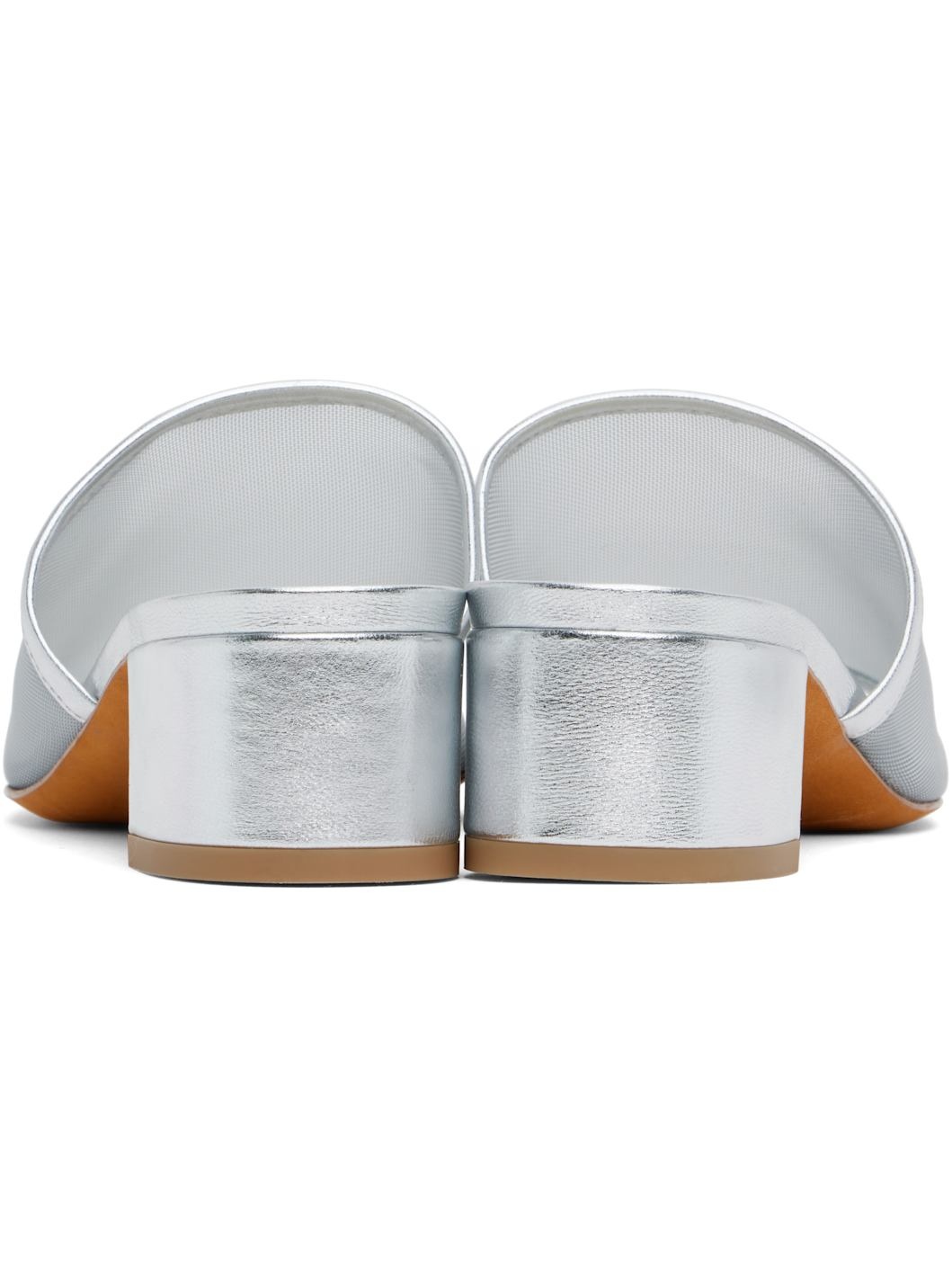 Silver Sophie Slide Heeled Sandals - 2