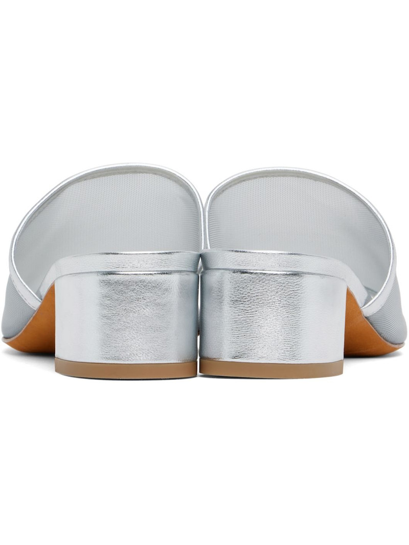 Silver Sophie Slide Heeled Sandals 2