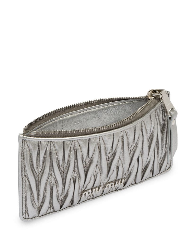 metallic Matelassé pouch - 3