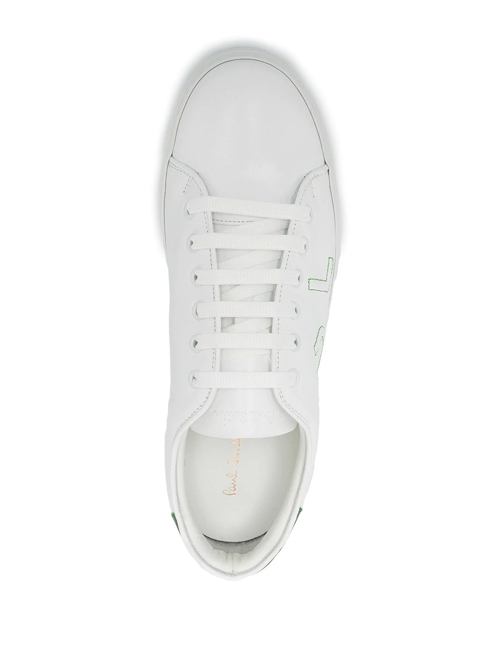 logo patch lace-up trainers - 4