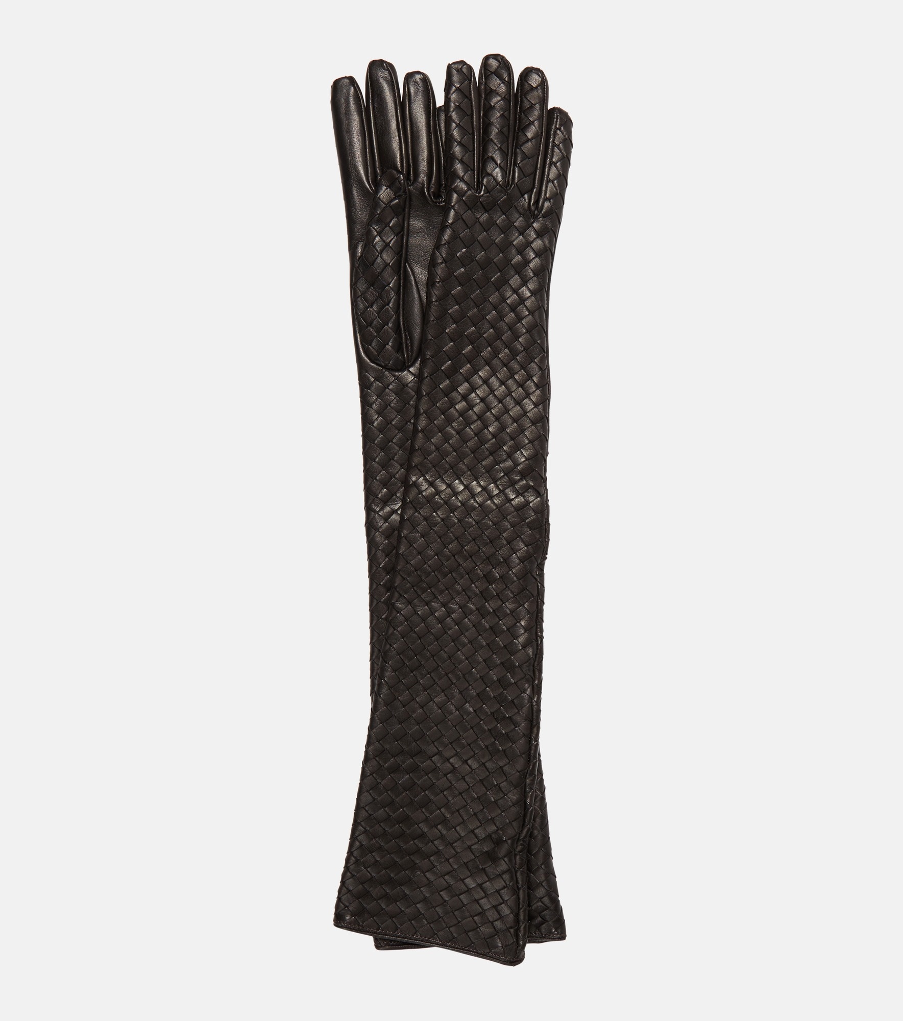 Intrecciato leather gloves - 1