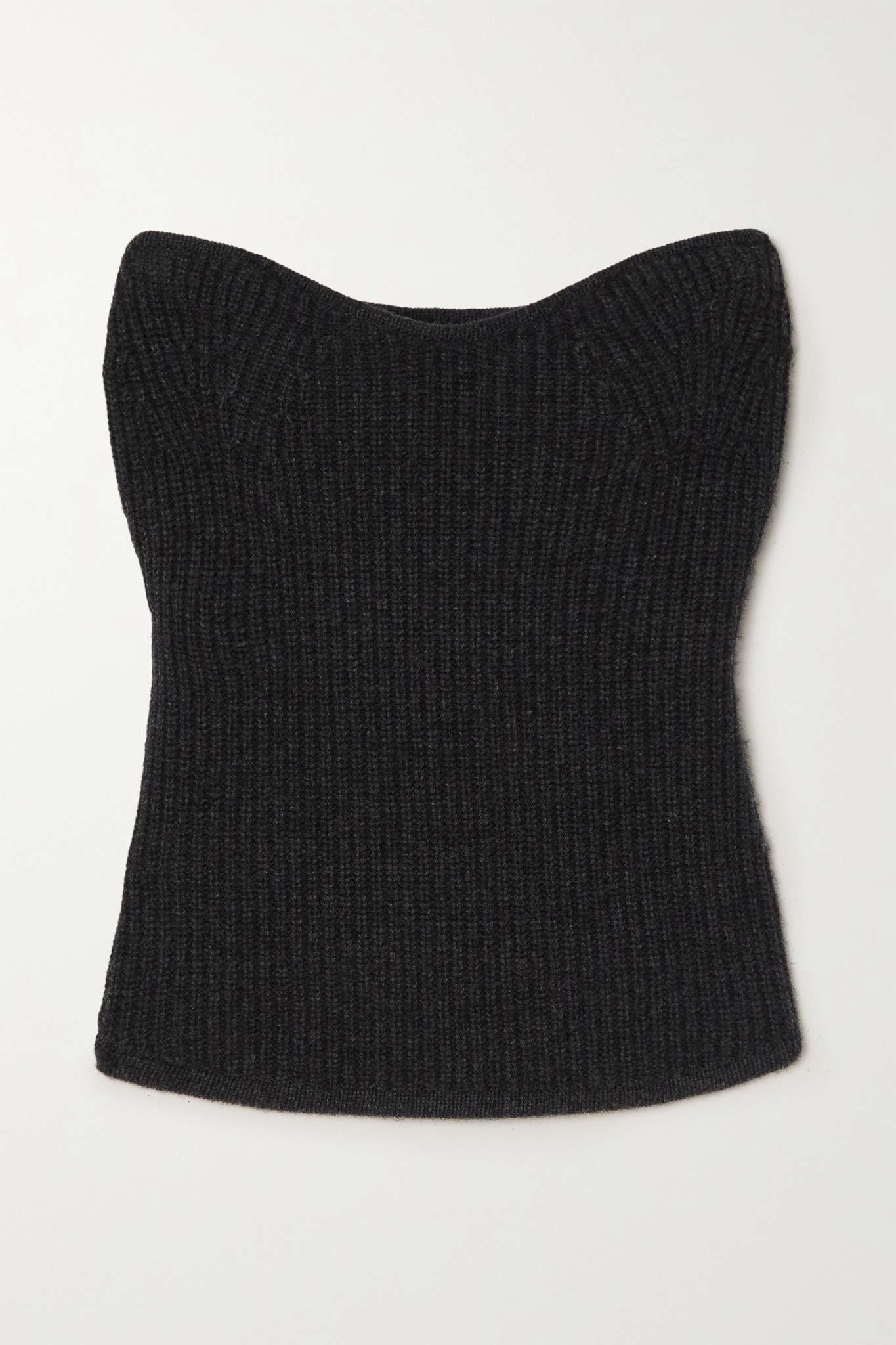 Blaze strapless ribbed wool and cashmere-blend top - 1