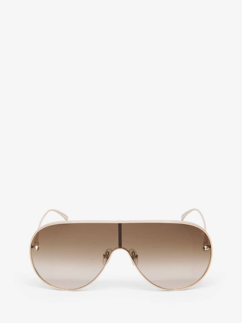 Metal Studs Mask Sunglasses - 1