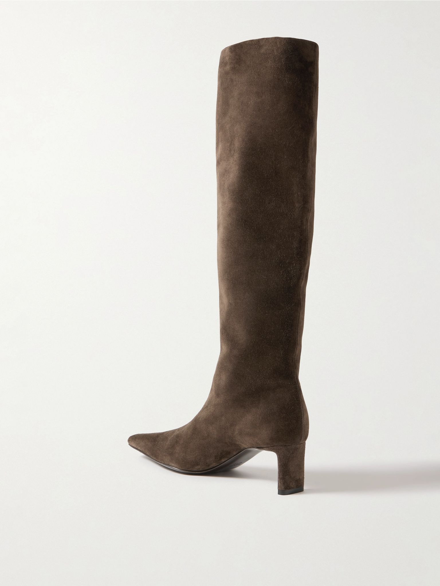 Ona suede knee boots Chocolate - 3