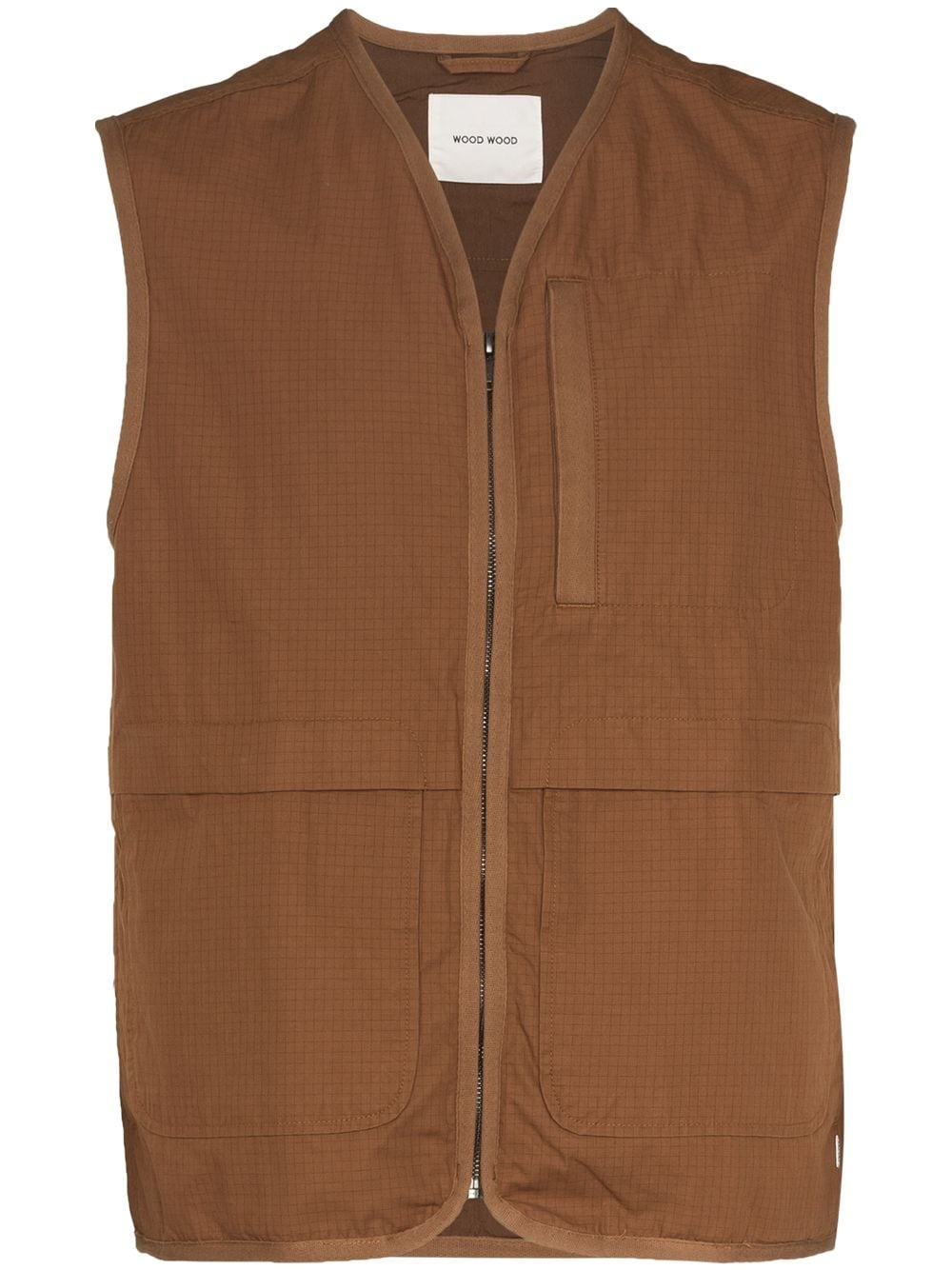 Victor checked  V-neck vest - 1