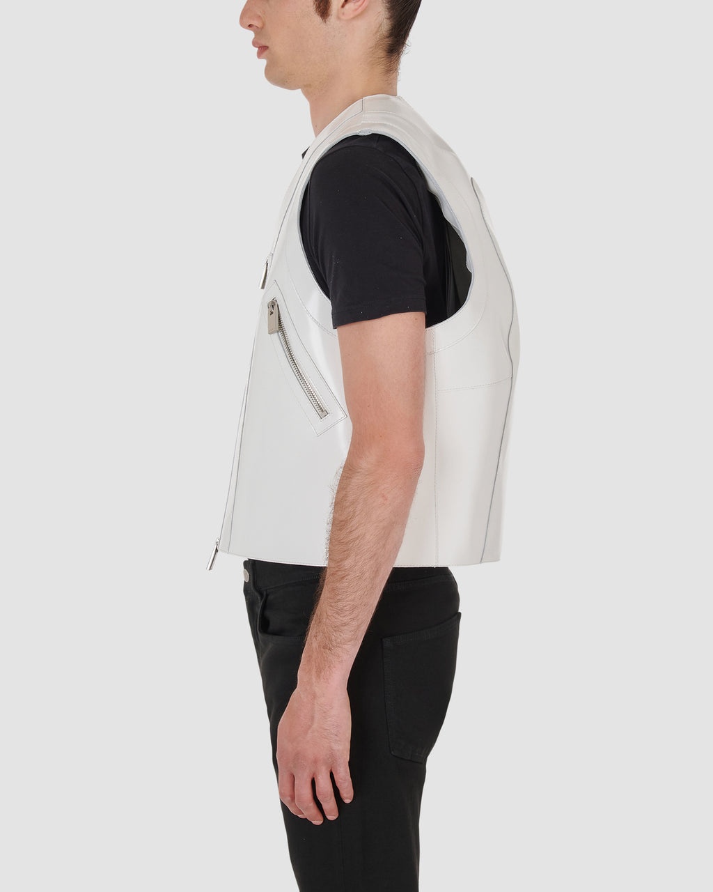 SHELL LEATHER VEST - 4